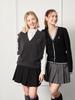 Nitina Wool Blend Pleated Skirt M/Gy