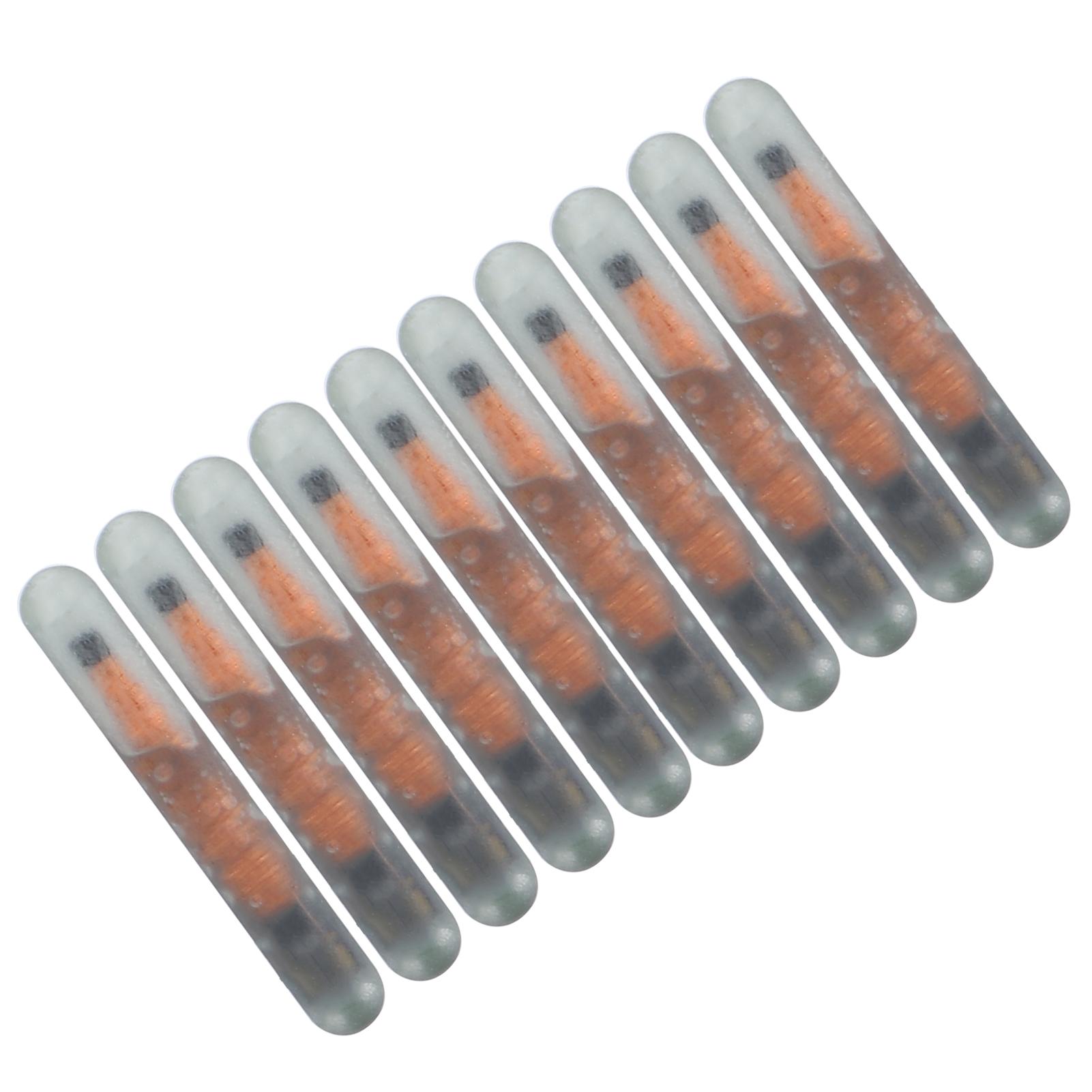 10 stuks 1,25 mm Huisdier Microchip Dier Label Glazen Buisje Chip Mini Lichtgewicht voor Identificatie gray