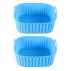 Square Air Fryer Liner Silicone Baking Mat 6.7 Inch Non-Stick Oven Safe Tray BPA-Free Air Fryer Basket for Even Cooking
