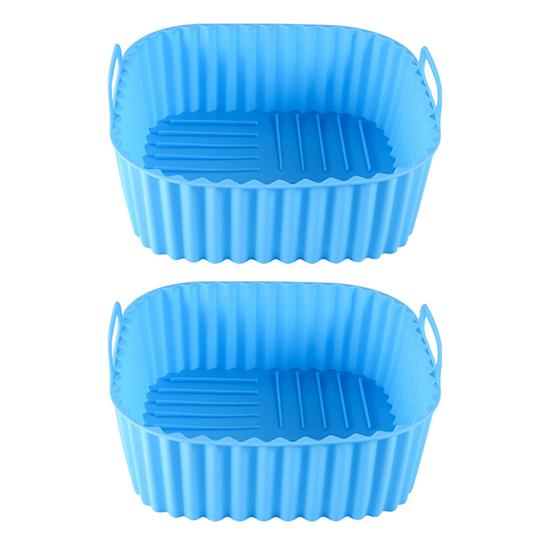 Square Air Fryer Liner Silicone Baking Mat 6.7 Inch Non-Stick Oven Safe Tray BPA-Free Air Fryer Basket for Even Cooking