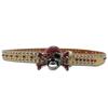 Punk Skull Buckle Belt for Adult Teens Rhinestones Rivet Studded Belt Halloween Party Music Festival Belt Eye Catching