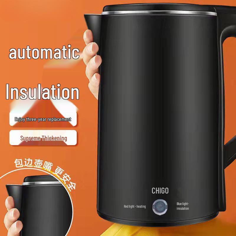 Chigo Intelligenter Elektrischer Wasserkocher aus Edelstahl - Schnellkochend, Großes Fassungsvermögen, Warmhaltefunktion