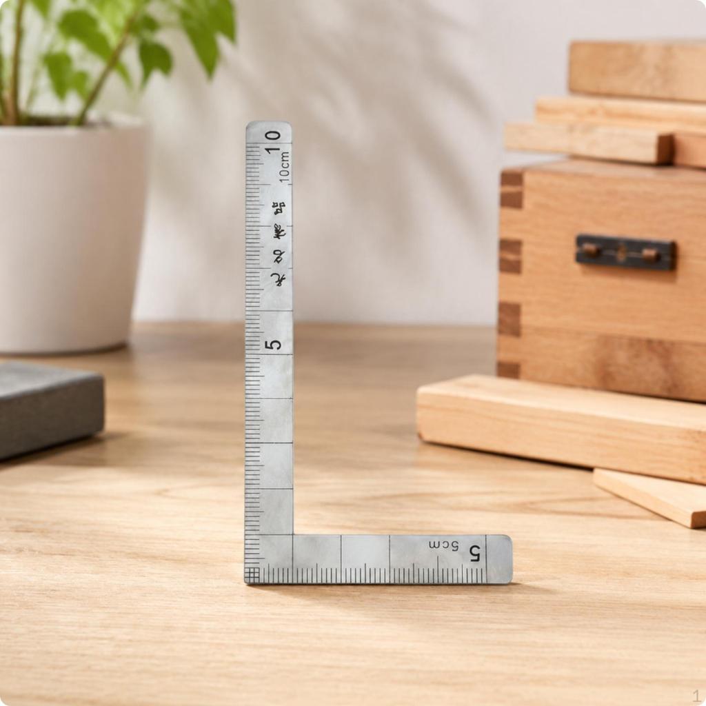 LShaped Ruler with DoubleSided Scale Stainless stainlessShaped 90Degree Rulers for