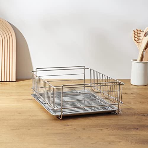 Pearl Metal Stainless Steel Dish Drying Basket, AtAqua HB-3936, Silver, Standard