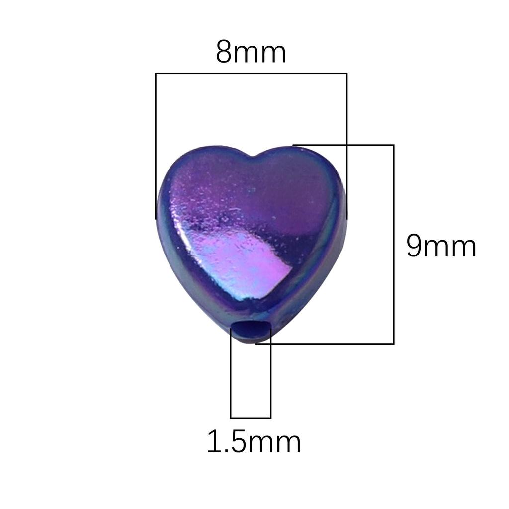 100Pcs Acrylic Colorful Love Beads For DIY Necklace Bracelet Earrings Jewelry Making Craft Accessories