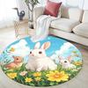 Cartoon Animal Pattern Round rug,Carpet Rug for Living Room Bedroom Sofa Playroom Decor,Non-slip Floor Mat,Holiday Gifts and Birthday Gifts.