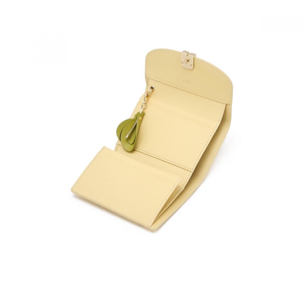 Daks Yellow Dd Logo Leather Wallet Dcwa6e785y2