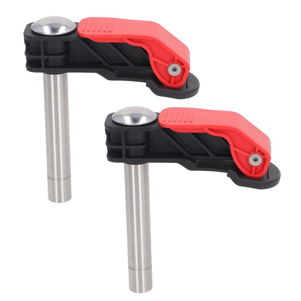 2PCS Woodworking Quick Press Stainless Steel Bench Dog Clamp Desktop Chute Clamp for Plate and