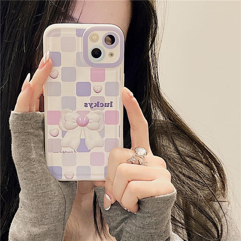 

Zhitai Leather Case for iPhone 11 Pro Max/13/14 with Bow Design iPhone 14 Plus