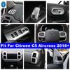 Matte Auto Pillar A Speaker / Gear Knob / Door Handle Bowl Decor Cover Trim ABS Accessories For Citroen C5 Aircross 2018 - 2024