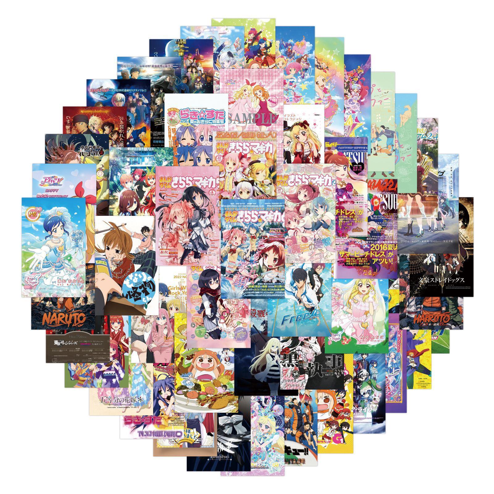 

80 Коллекция Анимационных Постеров Граффити Наклейки Украшают Холодильник Скейтборд Стакан для Воды DIY Персонализированные Наклейки