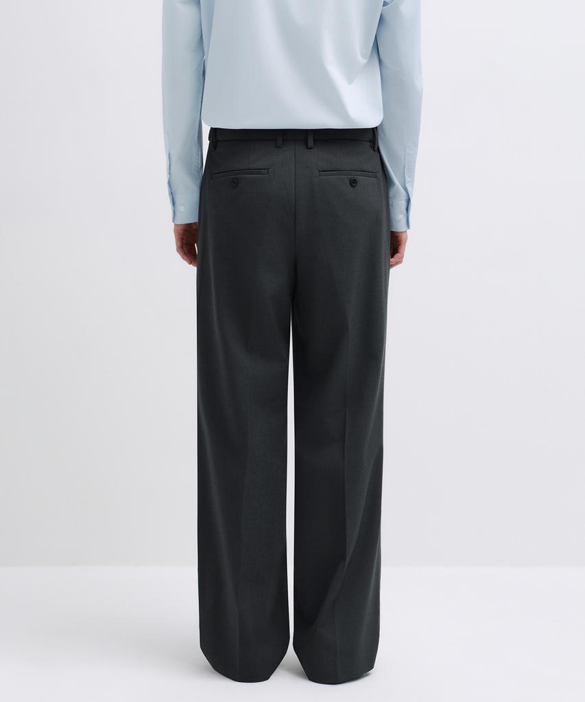 Musinsa Standard Real Wide Hidden Banding Slacks [Gray]