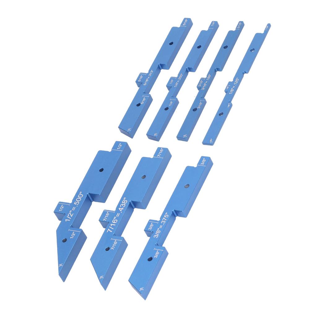 7 Pcs Set Router Table Setup Bar 18 To 12in Aluminum Alloy Precise Setup Block Height Gauge for