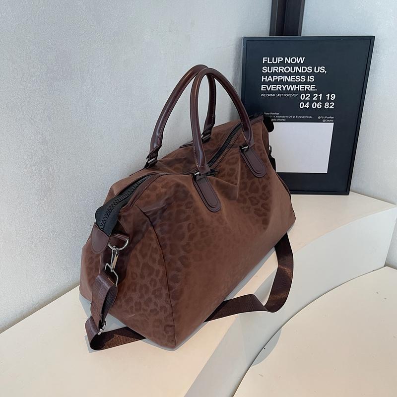 Large Capacity Travel Bag Women's Leopard Print Storage Bag