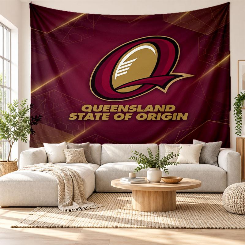 Queensland Maroons Wall Tapestry, Soft Fabric Wall Hanging, Decorative Backdrop For Bedroom Home Wall Art