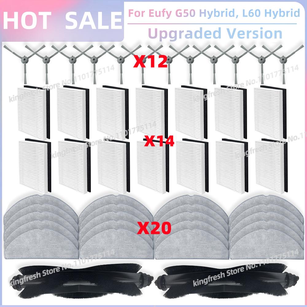 Fit For Eufy G50 Hybrid, L60 Hybrid / L60 Hybrid SES Vacuum Parts Roller Side Brush Hepa Filter Mop Cloth Dust Bag Accessories