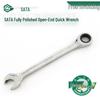 SATA 43601-43619 Ratcheting Open-End and Box-End Combination Wrench Set
