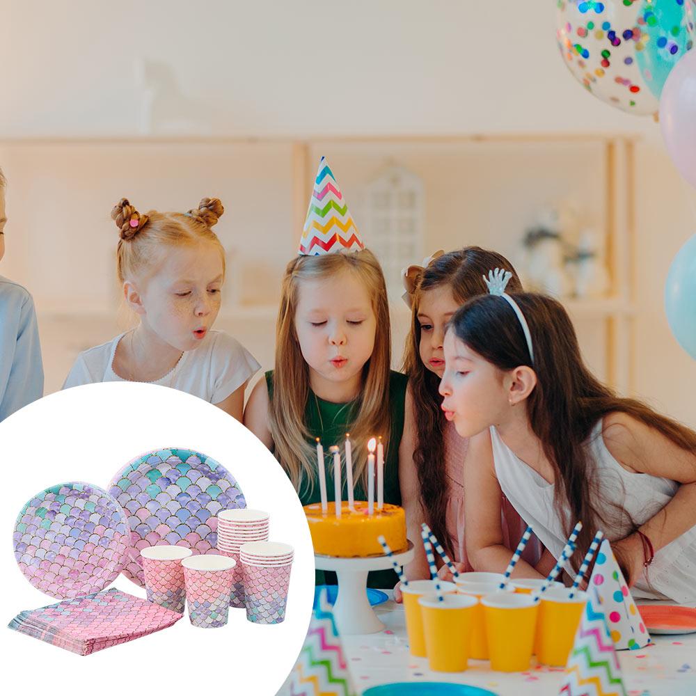 Napkin Birthday Under the Sea Disposable Tableware Set Little Mermaid Party Paper Cup Paper Plate