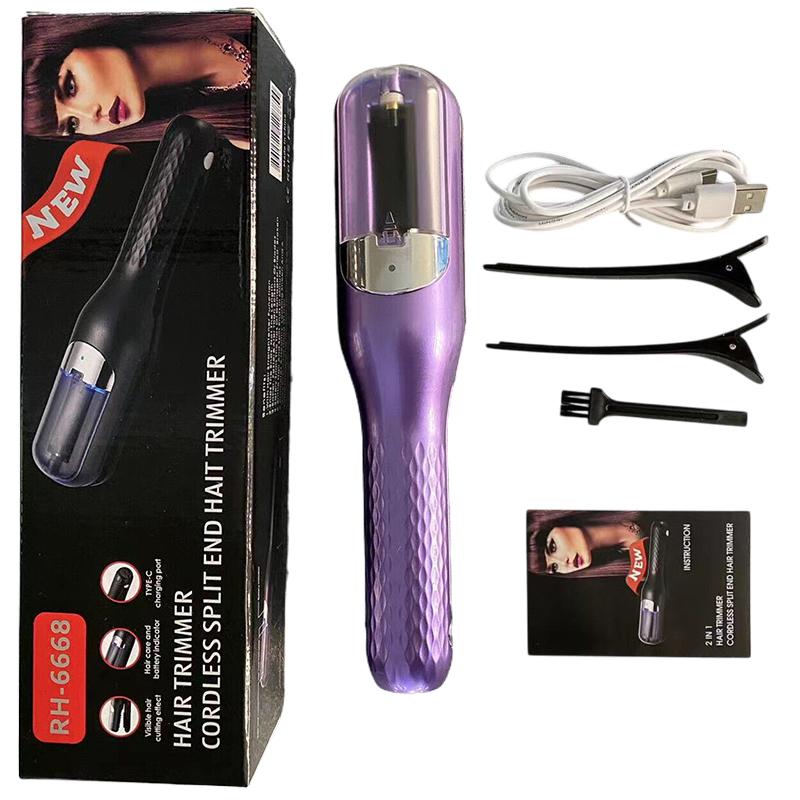 Portable Electric Hair Clipper Multi-Feature Rechargeable Split-End Hair Trimmer