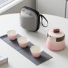 Small Set of Portable Travel Tea Set, One Pot, Three Cups Storage Bag, Outdoor Travel Teapot, Express Cup Gift.