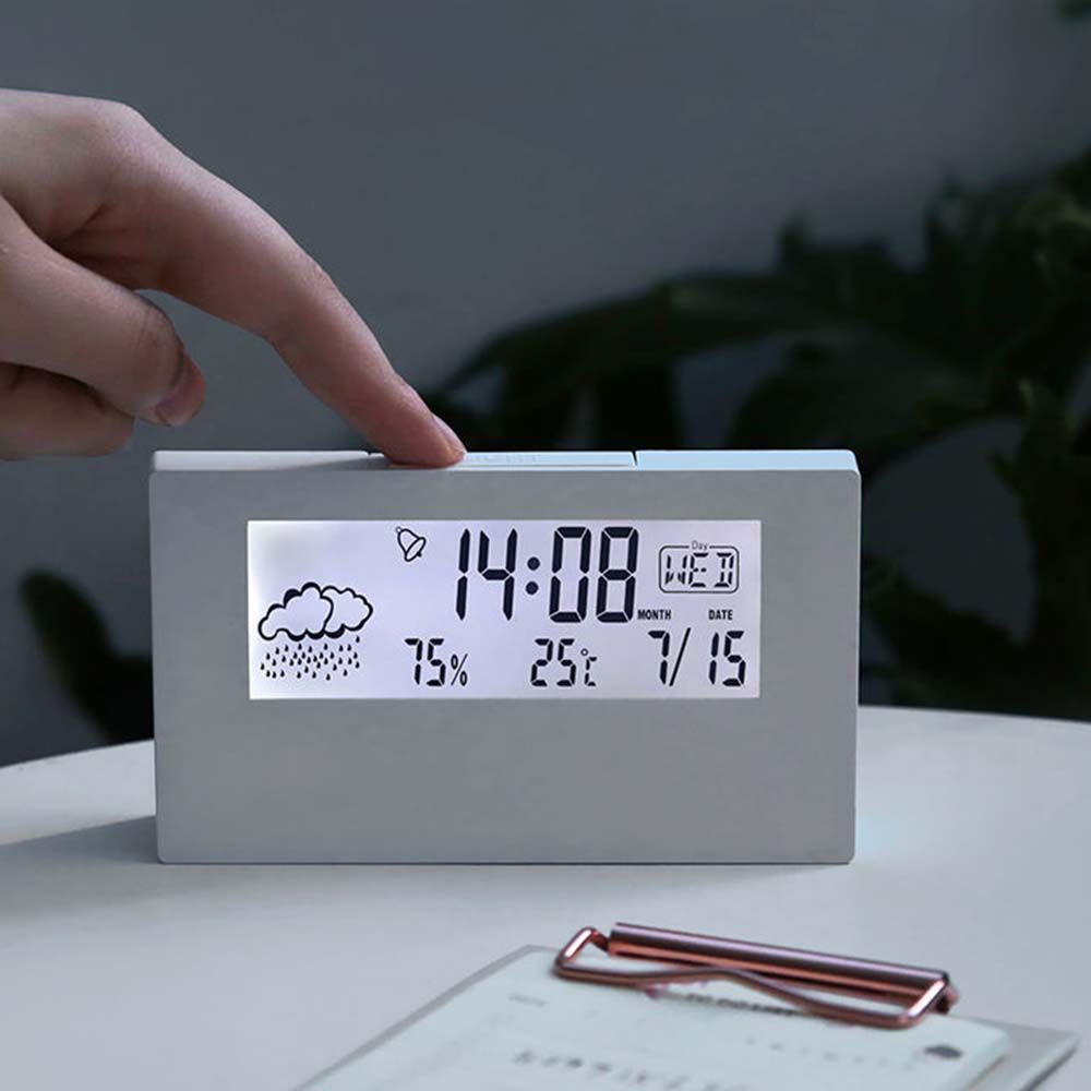 Bedside Table Backlight Temperature Calendar Number Clock LED Digital Large Number Alarm Clock Electronic Clock