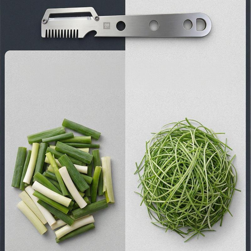 Pelapatate Antiscivolo Robusto in Acciaio Inossidabile Pelapatate e Affettatore per Verdure Casa Multiuso Tagliafiori per Cipolle