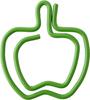 Apple Paper Assorted Paper Clips for Document Slip-On Clips, 15-Piece Pack, Apple-Shaped Organizing, SZG-3810