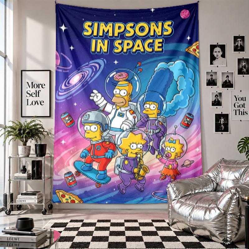 Wall TapestryThe Simpsons Art Hanging Cloth Decorative Background Cover for Room Decoration