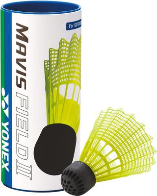 YONEX Mavis Field II Badminton Pack of Yellow MF2CBP Shuttlecocks, Outdoor, 3, (004)