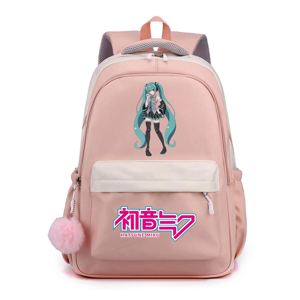 Anime Cartoon Hatsune Miku Printed Large Capacity Waterproof Backpack for Teenger Student Girl Boy Schoolbag Bookbag Kid Gift Travel Bag