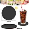 8Pcs Silicone Coasters Set 10cm Round Heat Resistant Tea Cup Mat Nonslip Drink Coffee Coasters Mug Glass Beverage Holder Pad