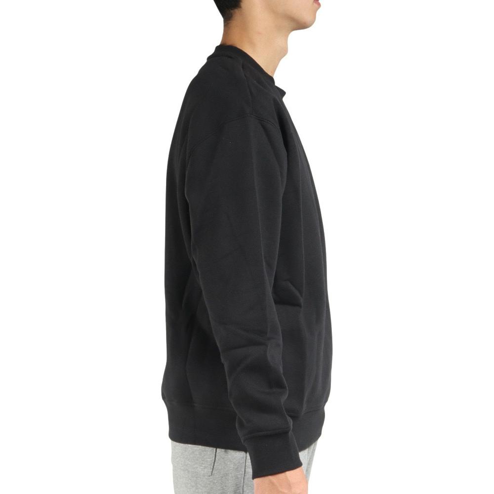 Jordan Solid Color Crew Neck Pullover With Logo Print Long Sleeve Sweatshirt Men Sweatshirt Black DQ7521-010