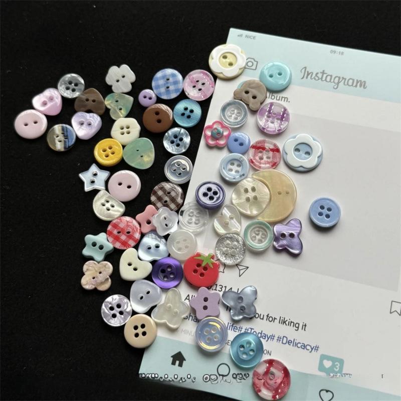 Korean Cream Button Blind Box: Mix & Match DIY Doll Clothes & Beaded Jewelry Accessories