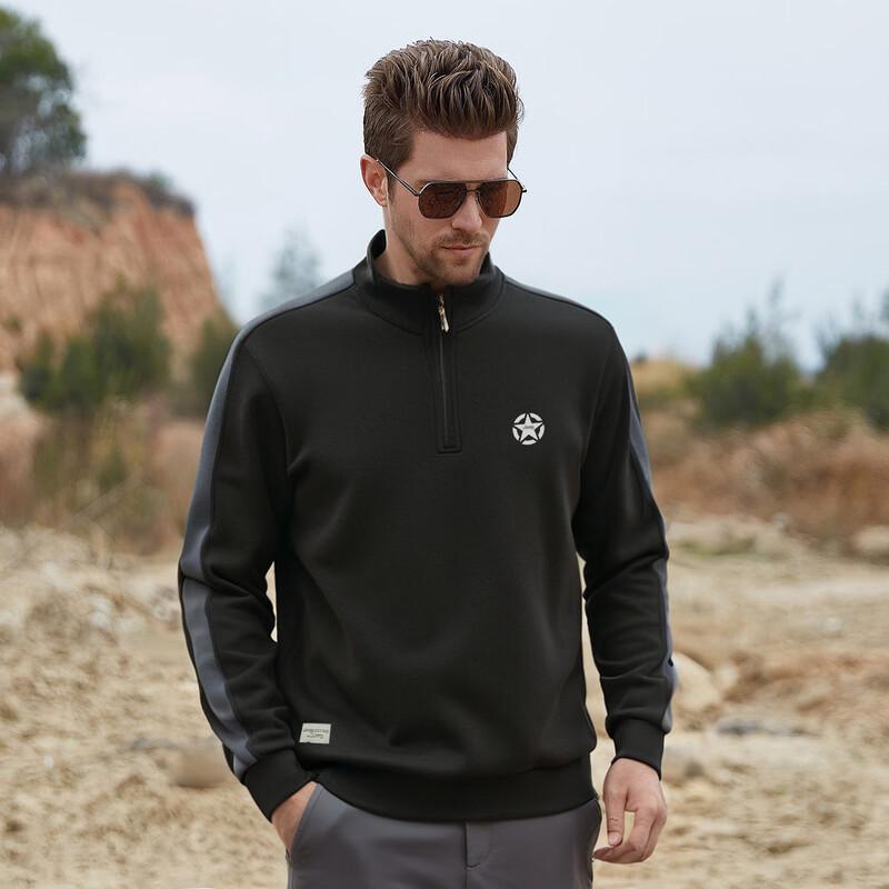 JEEP Men's Half-Zip Stand-Collar Sweatshirt