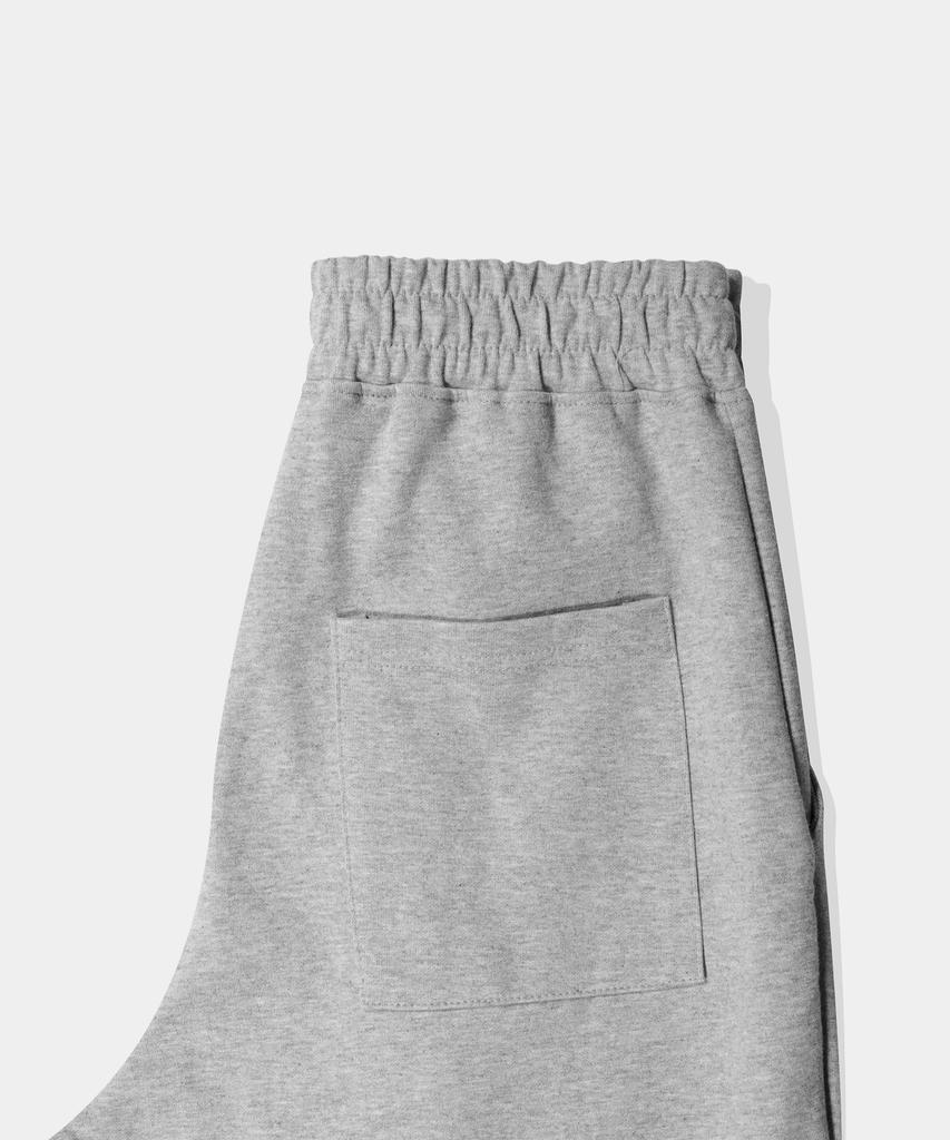 Lambeulla Bermuda Double Cotton One-Pleat Sweat Shorts [Melange]