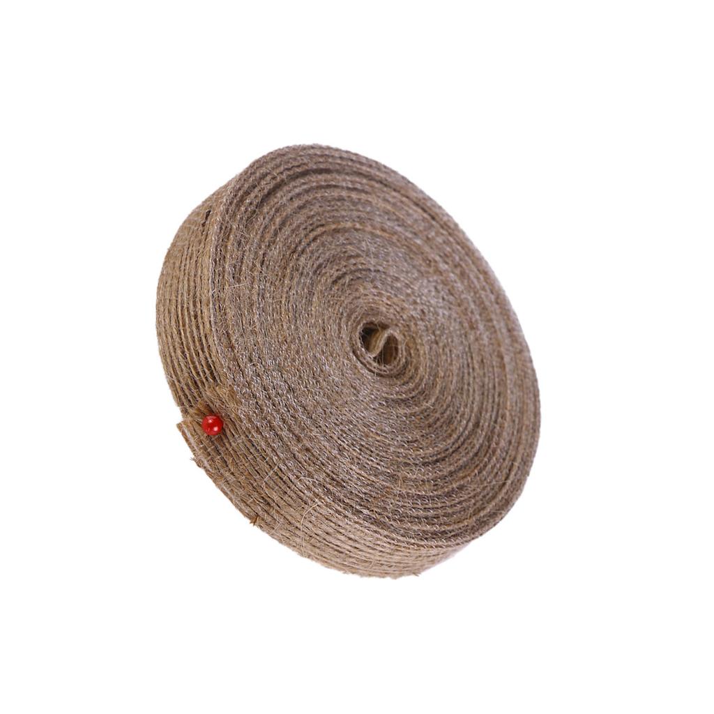 Natural Jute Burlap Ribbon Brown Hemp Webbing Twine for Decoration DIY Crafts Wedding Bags Flower Vase Gift Basket