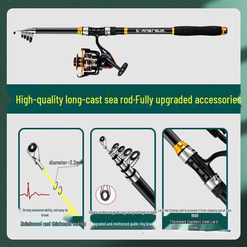 HEIXIE Outdoor Fishing Rod & Reel Combo Set