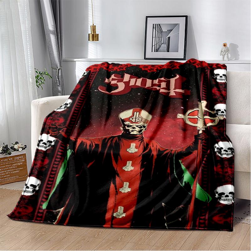 29 Stil Ghost Band Papa Emeritus Heavy Metal Dunkel Weiche Plüschdecke, Flanell Überwurfdecke für Wohnzimmer Schlafzimmer Bett Sofa