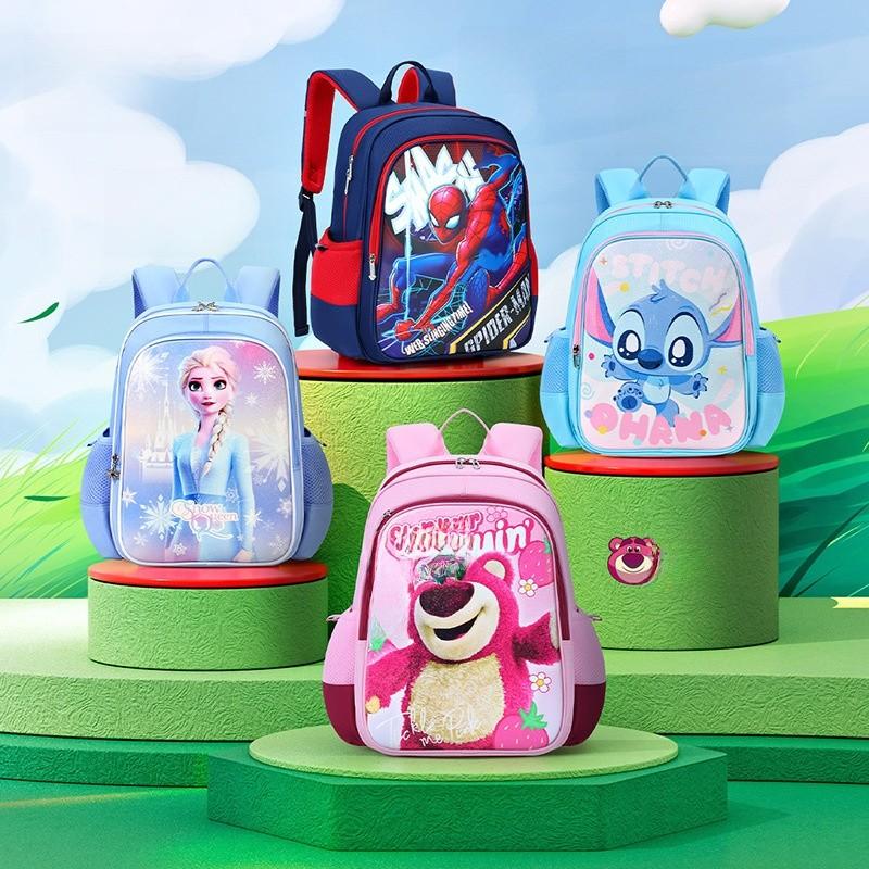 Spider Man Blue Kids Backpack With Waterproof Breathable Material For School And Night Safety