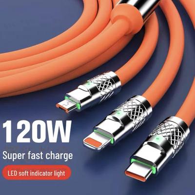 Kabel do szybkiego ładowania Jike Line Triple-Fast dla urządzeń Apple, Huawei i Android