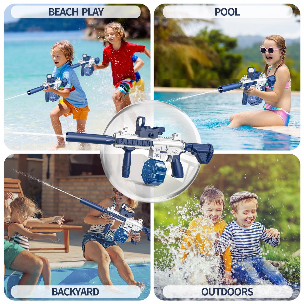 Non-Toxic M416 Water Gun Fully Automatic Shooting Toy Summer M416 Water Gun Battle Beach Outdoor Entertainment Children'S And Adult Toys