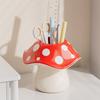 Circular mushroom pen holder Makeup Brushes Holder Desktop Organizer Multifunctional Storage Box For School Office Home Room