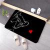 Plush Soft Non-slip Absorbent INS Style French Bulldog Print Mat for Bathroom Bedroom Laundry Room Rug Carpet Home Decor