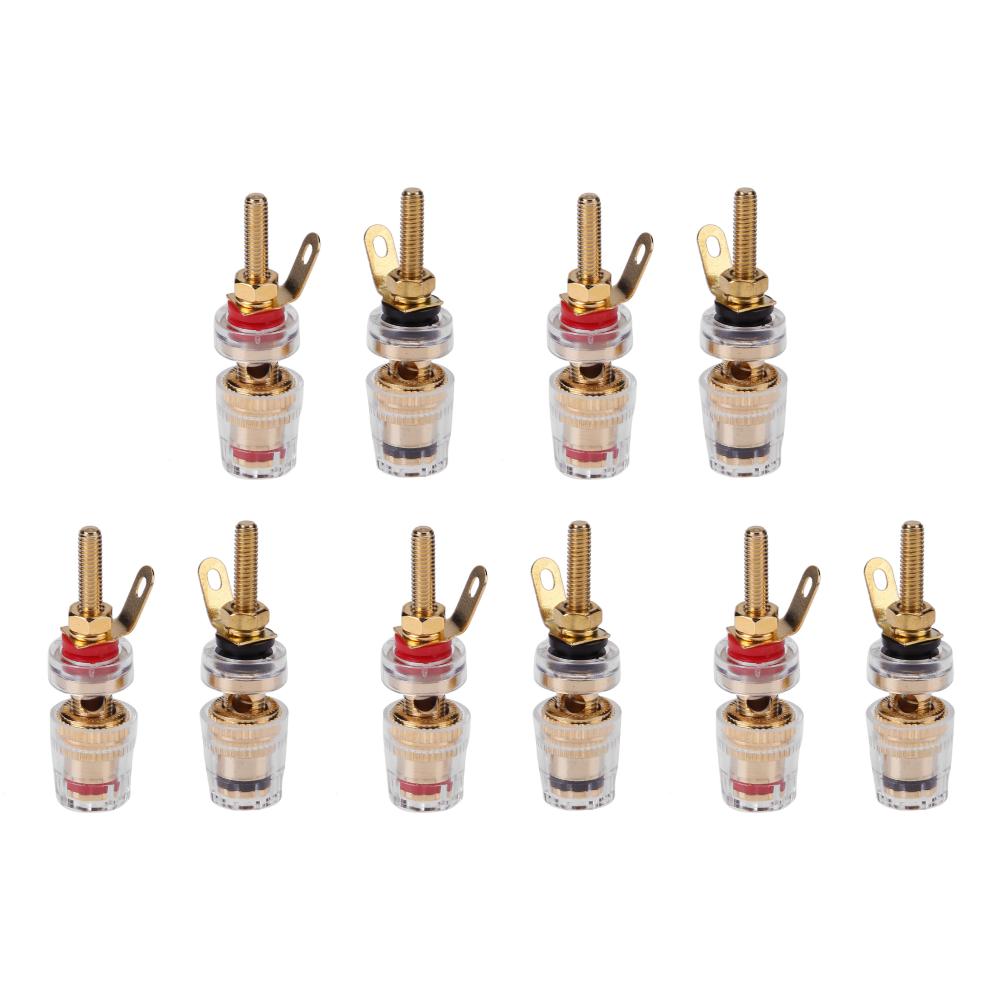 2-20Pcs Brass Crystal Binding Post for Thread Audio Speaker Amplifier Banana Plug 4mm Jack Terminals Connector Easy installat