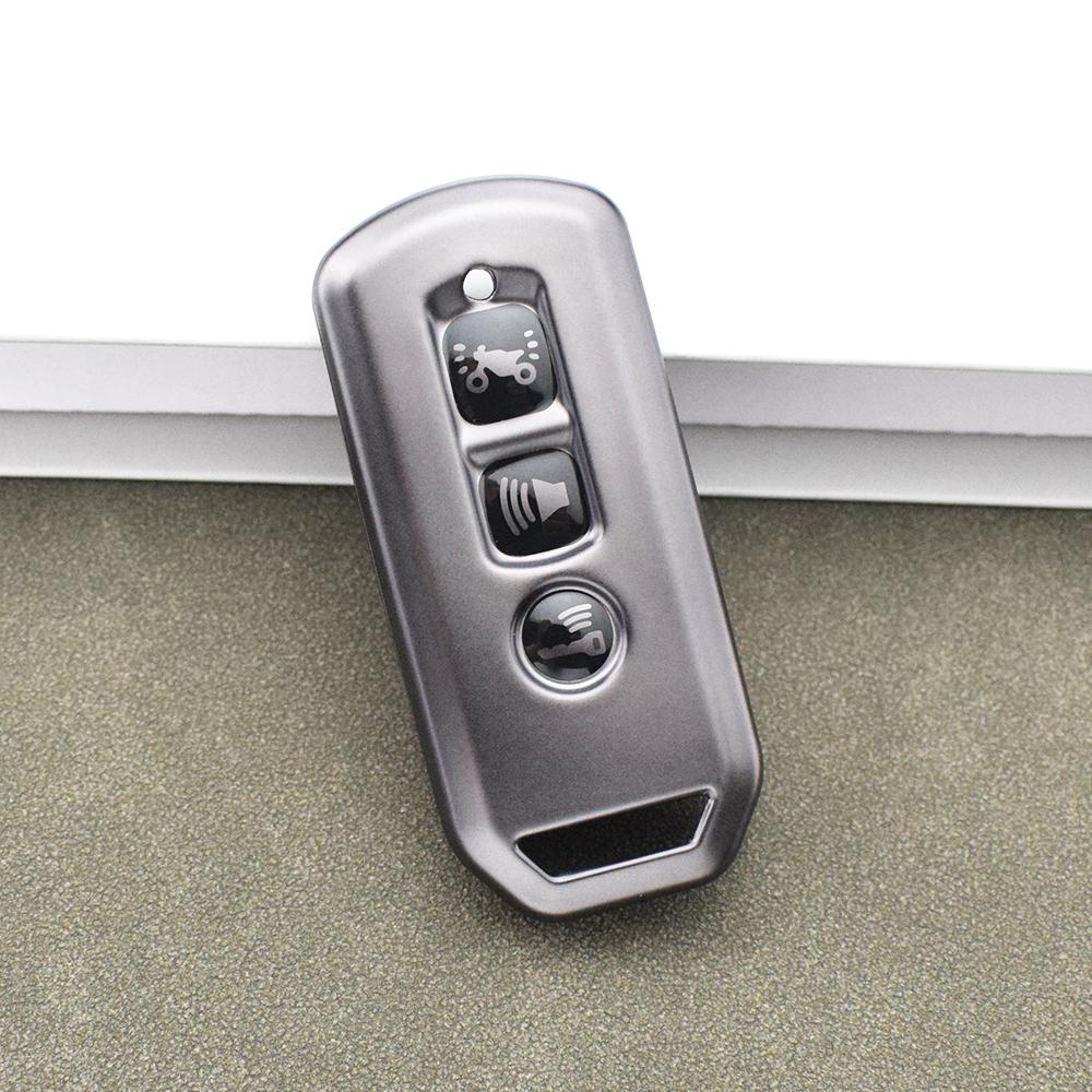 

TPU Чехол для ключа автомобиля с 3 кнопками, чехол для смарт-брелока дистанционного управления для Honda Airblade 125 C125 Super Cub Scooter Vario 150 PCX Forza 300 Управление серый