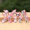 9Pcs Cartoon Cat Figure PVC Kitten Statue Mini Animal Figurine Home Office Desktop Decoration