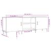 TV Cabinet Black 150 x 30 x 50 cm Particleboard