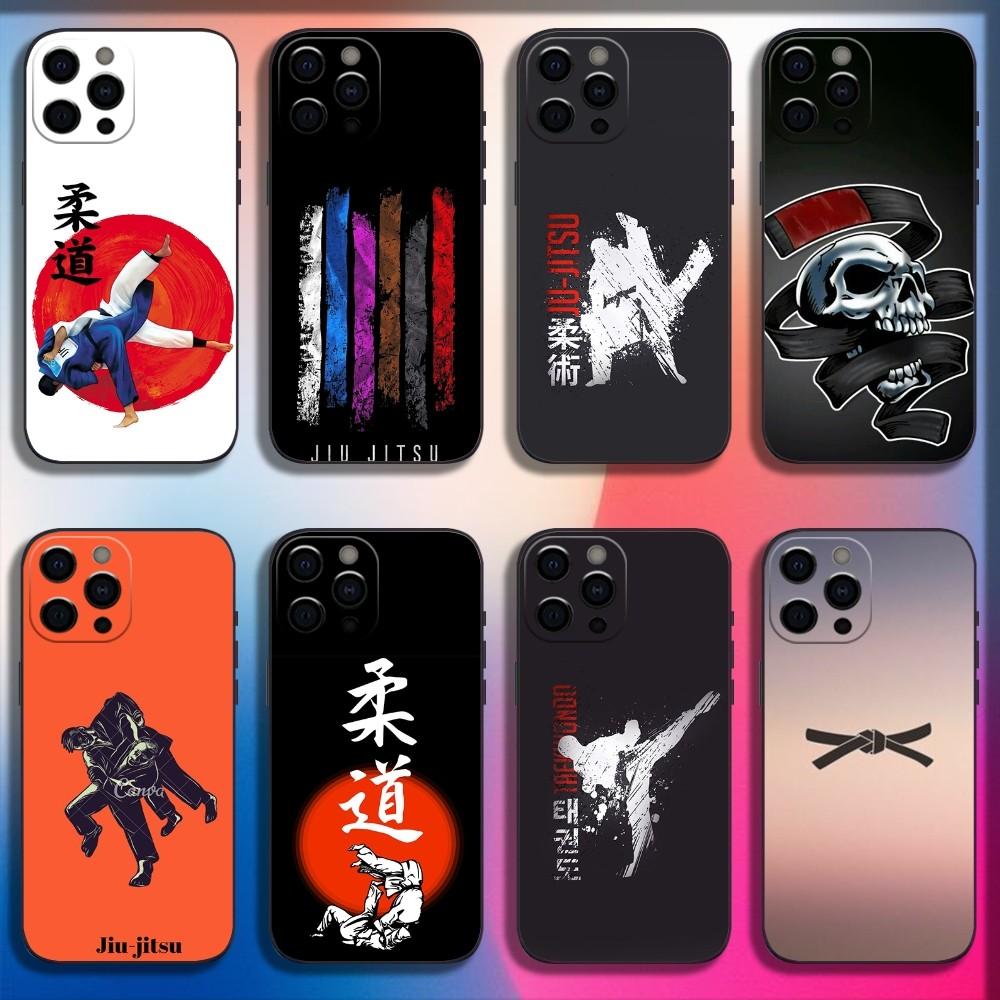 Japan Cool Jujitsu Judo Phone Case For iPhone 16,15,14,13,12,11,Pro,X,XS,Max,XR,Plus,Mini Soft Black Cover