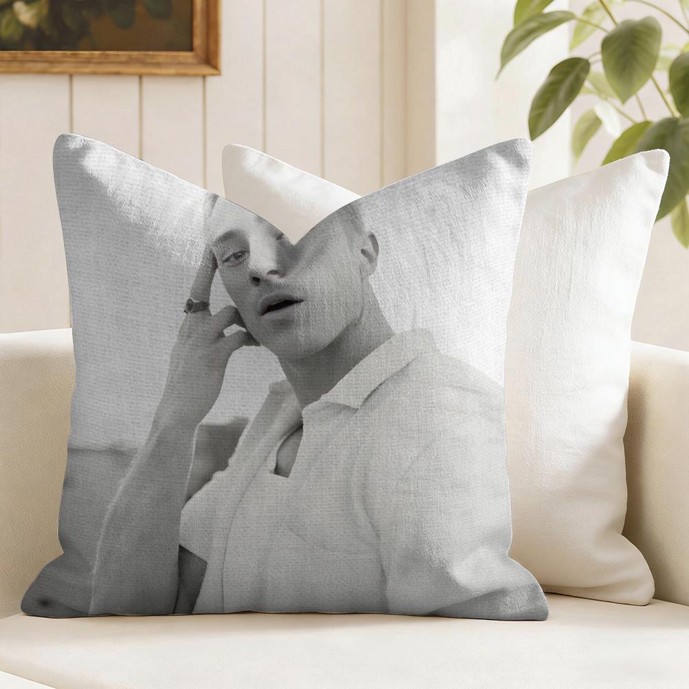 DDrew SStarkey Actor Cushion Cover Eco Linen Pillow Case DoubleSided Print Breathable Durable Zipper Home Decor Gift