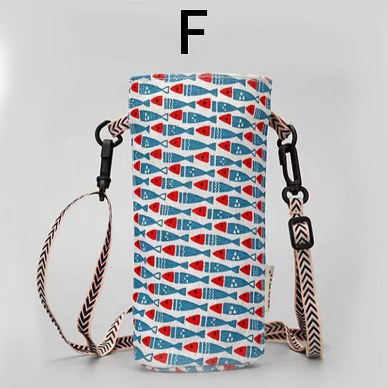 Portable Water Bottle Bag Insulated Crossbody Water Bottle Carrier Bag Holders Travel Sports Camping